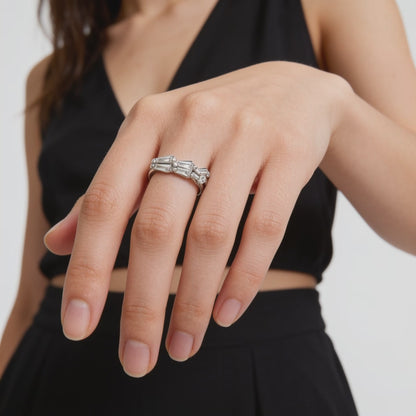 Trio Baguette Diamond Ring