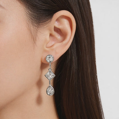 Crystal Cascade Drop Earrings