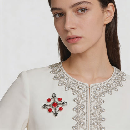 Crimson Royale Heritage Brooch