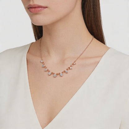 Rose Gold Diamond Dangle Necklace