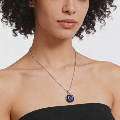 Royal Blue Halo Pendant