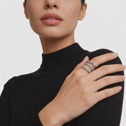 Serpentina Diamond Wrap Ring