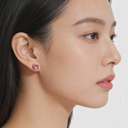 Ruby Prism Stud Earrings