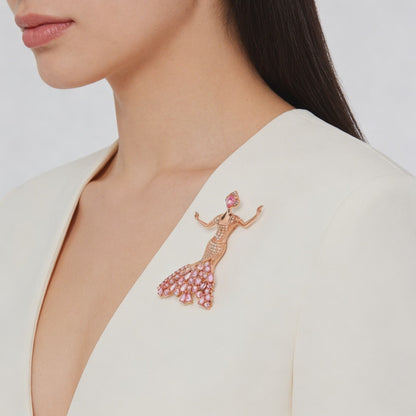 Rosé Muse Brooch
