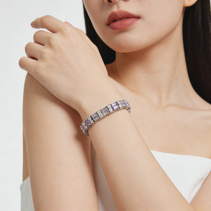 Lavender Crystal Tennis Bracelet