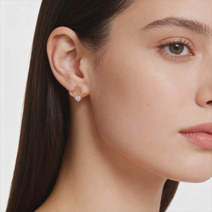 Radiant Petal Stud Earrings