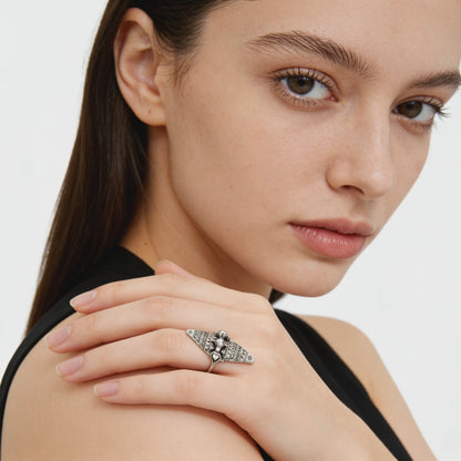 Tribal Shield Heart Ring