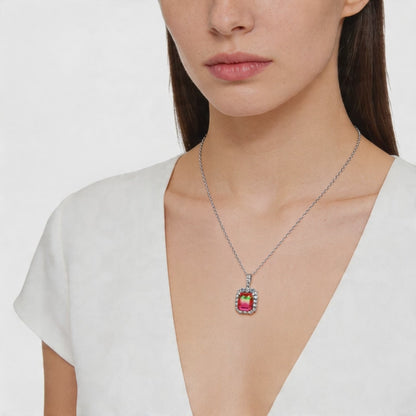 Radiant Prism Halo Pendant