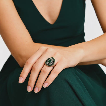 Emerald Royale Teardrop Ring