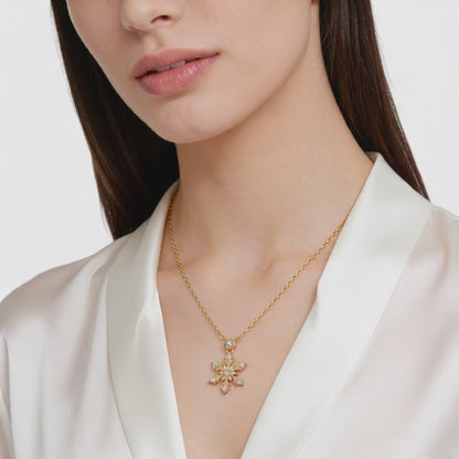 “Snowflake Spark Diamond Pendant