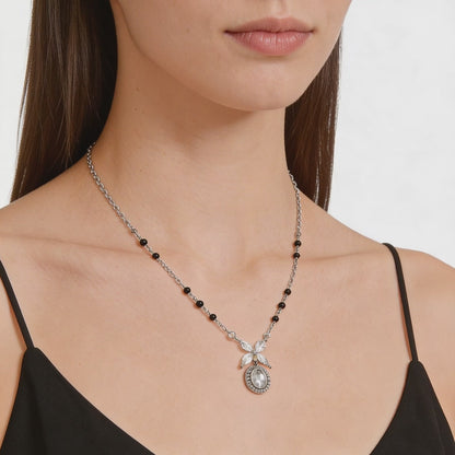 Midnight Bloom Mangalsutra Pendant