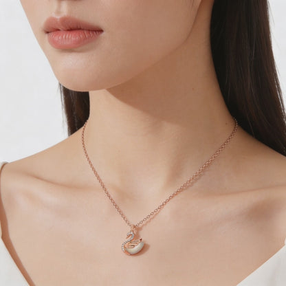 Graceful Swan Pearl Pendant