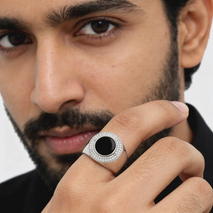 Midnight Halo Statement Ring