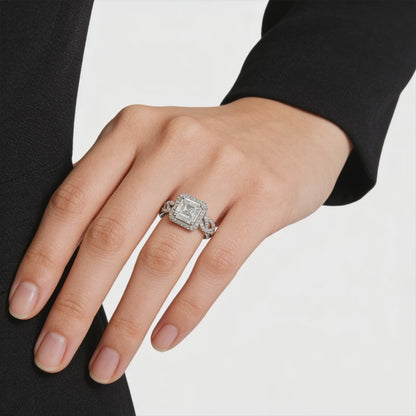 Regal Cushion Halo Ring