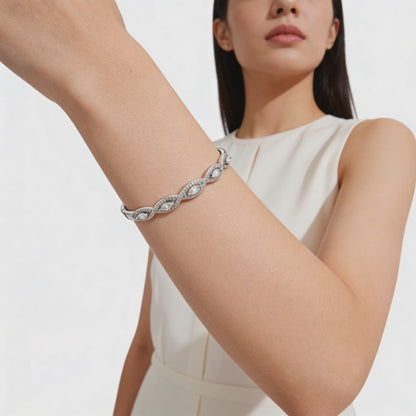 925 Silver diamond bangle