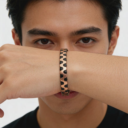 Midnight Edge Rose Bracelet